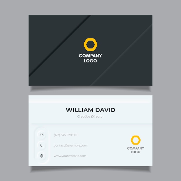 Free vector neumorph style business card template