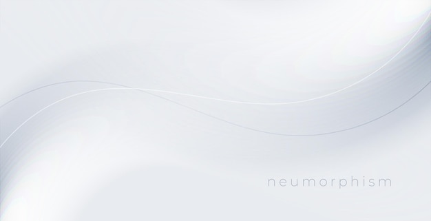 Neumorphic style white clean background