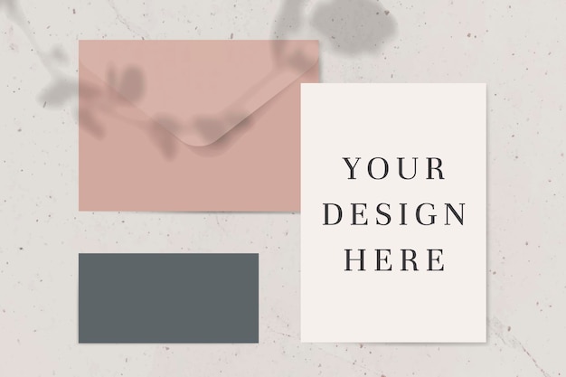 Free vector neutral color tone envelope mockup set