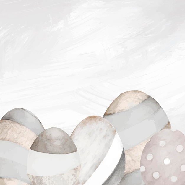 Free Vector neutral gray easter egg background