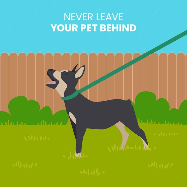 Free Vector never leave your pet behind concept