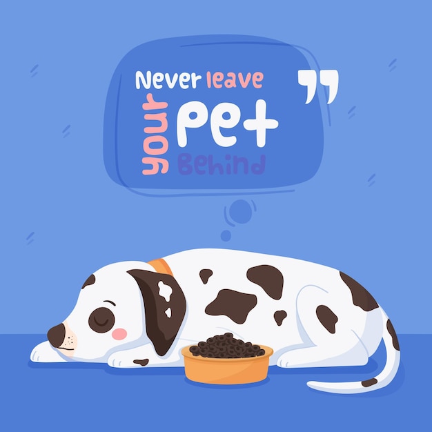 Free Vector never leave your pet behind