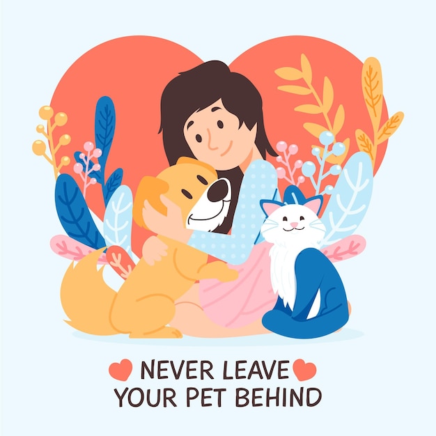 Free vector never leave your pet behind