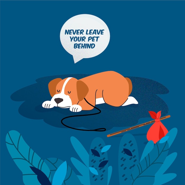 Free Vector never leave your pet behind