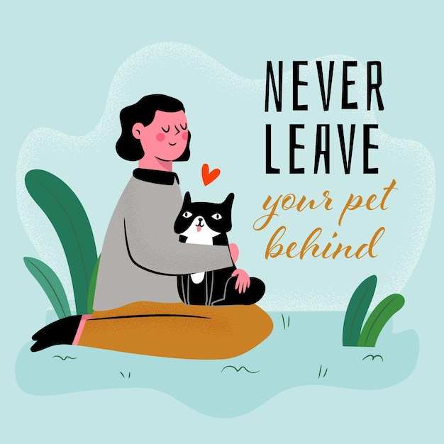 Free Vector never leave your pet behind