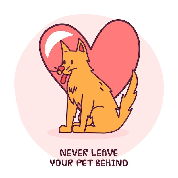 Free vector never leave your pet behind