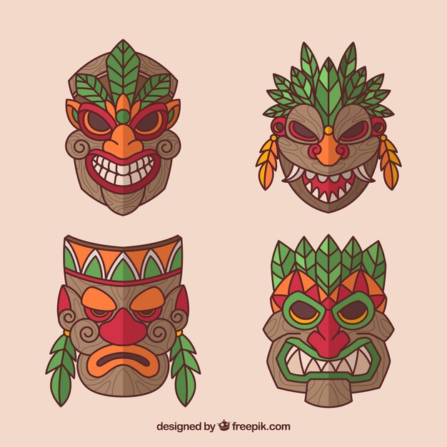 New collection of traditional tiki masks