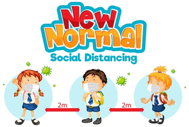 New Normal with students keep social distancing