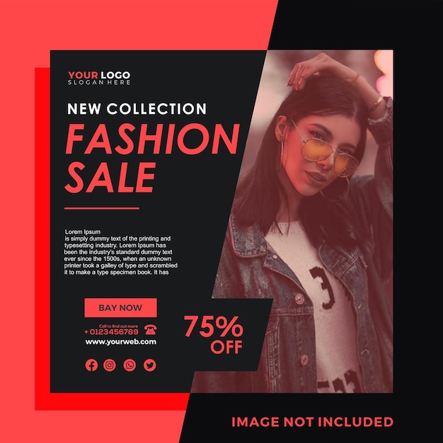 Free Vector new social media template instagram fashion