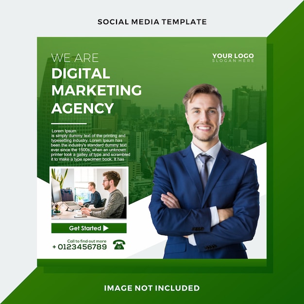 New template gradien social media instagram post