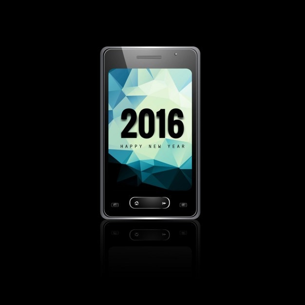 Free Vector new year 2016 mobile phone screen background