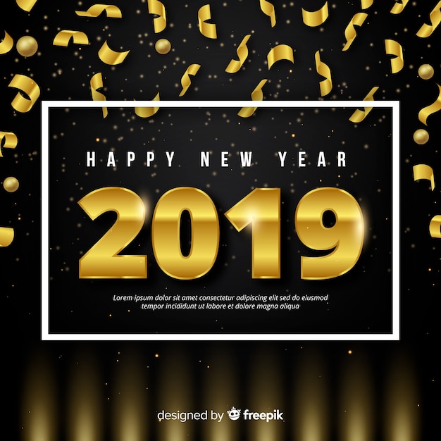 New year 2019 background