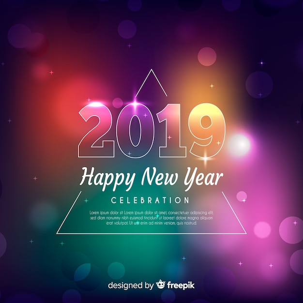 New year 2019 background