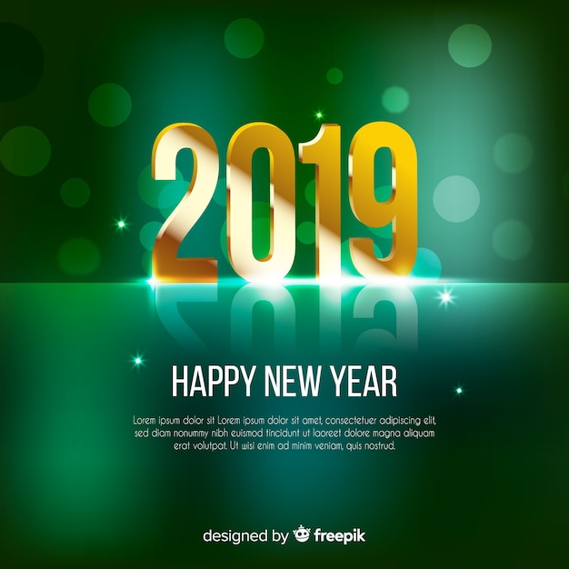 New year 2019 background