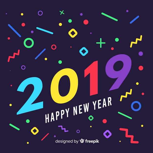 New year 2019 background