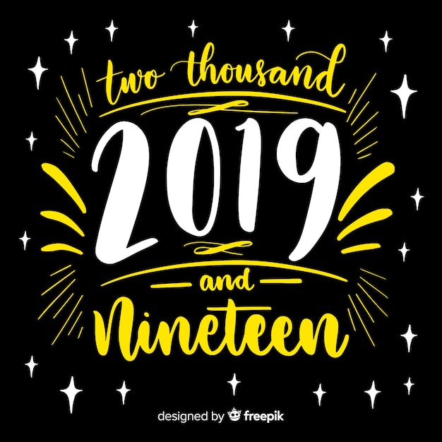 New year 2019 lettering 