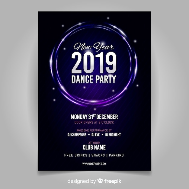 New year 2019 party banner