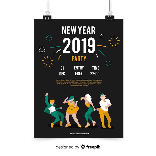 New year 2019 party banner