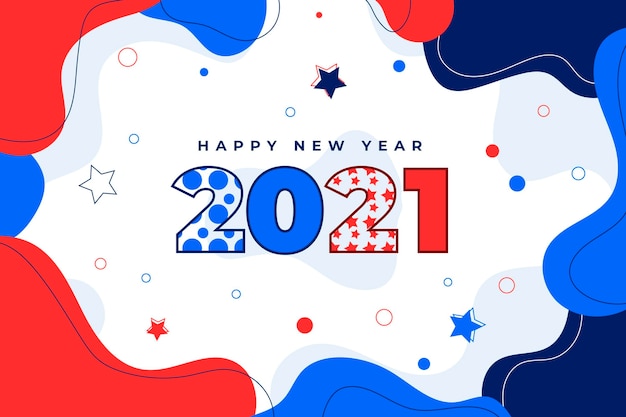 New year 2021 background in flat design