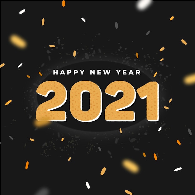 New year 2021 confetti background