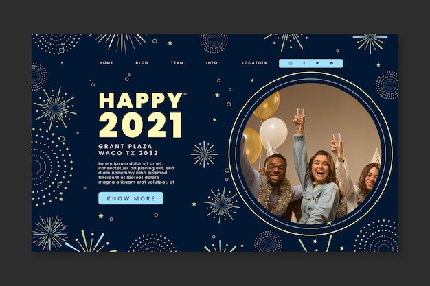 New year 2021 landing page