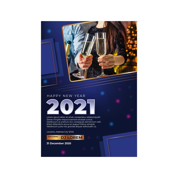 New year 2021 poster a4