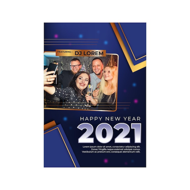 New year 2021 poster a4