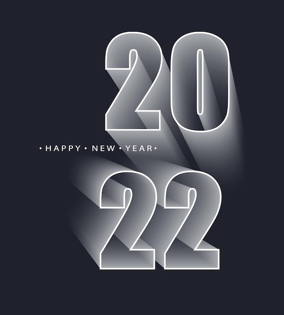 Free Vector new year 2022 background. minimalistic trendy backgrounds for branding, banner, cover, card.