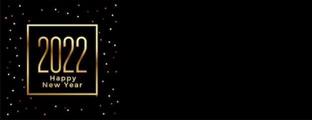 Free Vector new year 2022 golden celebration banner design