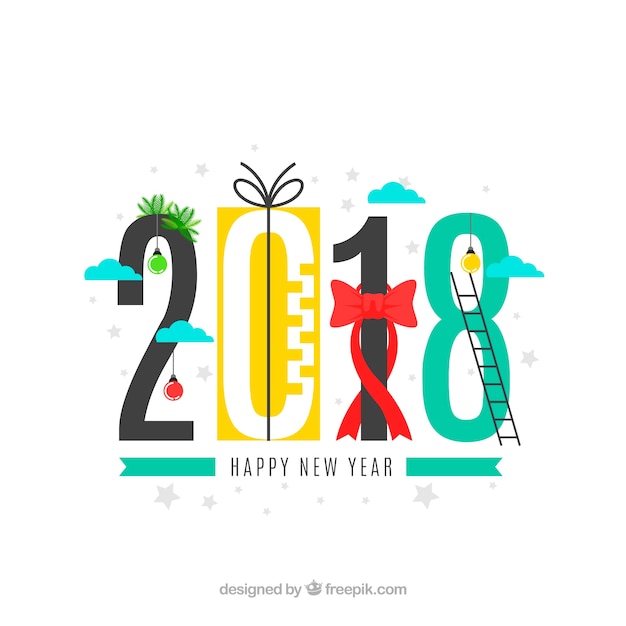 New year background 2018