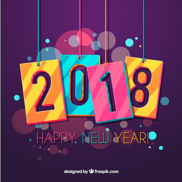 New year background 2018