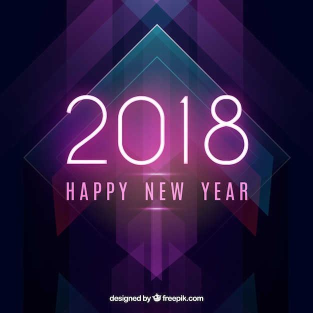 Free Vector new year background 2018