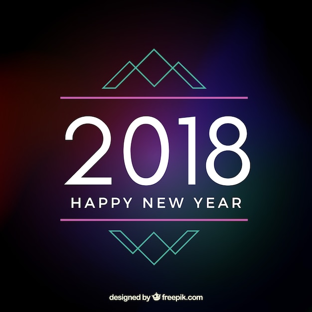 New year background 2018