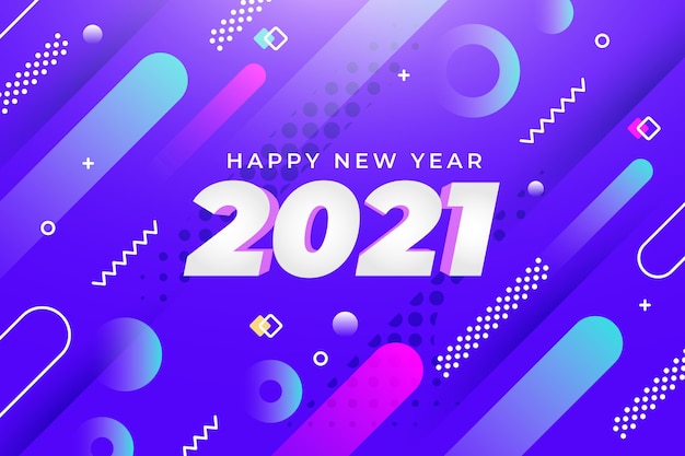 New year background with abstract shapes