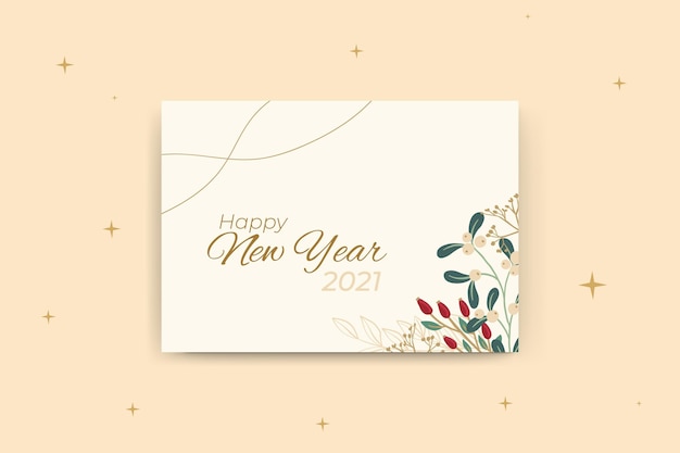 Free Vector new year card template