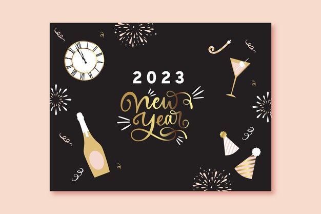 New year celebration photocall template