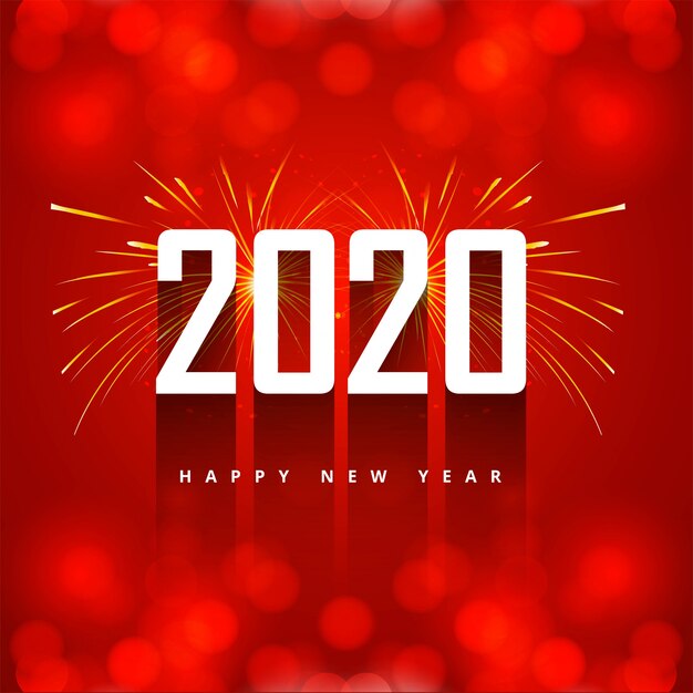 New Year creative 2020 text greeting card 