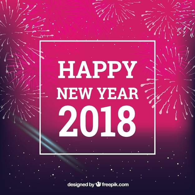 Free Vector new year fireworks background