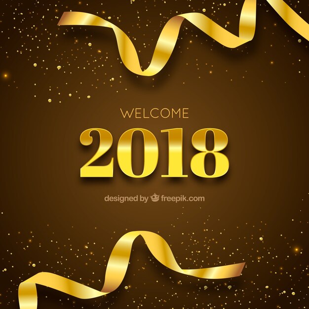 New year golden background 