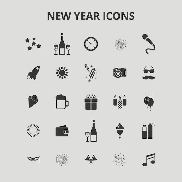 New Year Icons