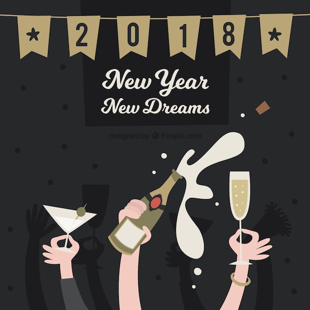 Free Vector new year new dreams background