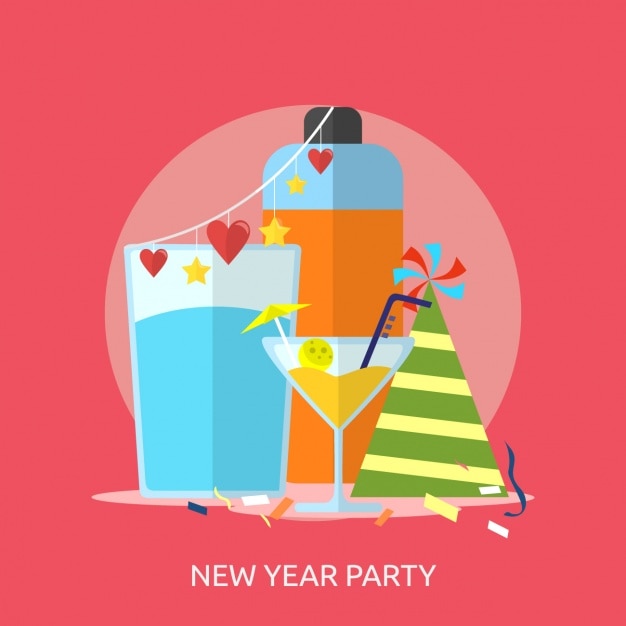 Free Vector new year party background design