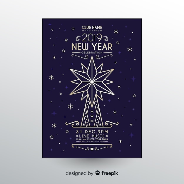 Free Vector new year party banner