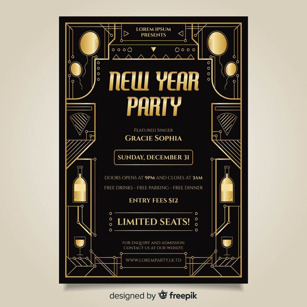 New year party flyer