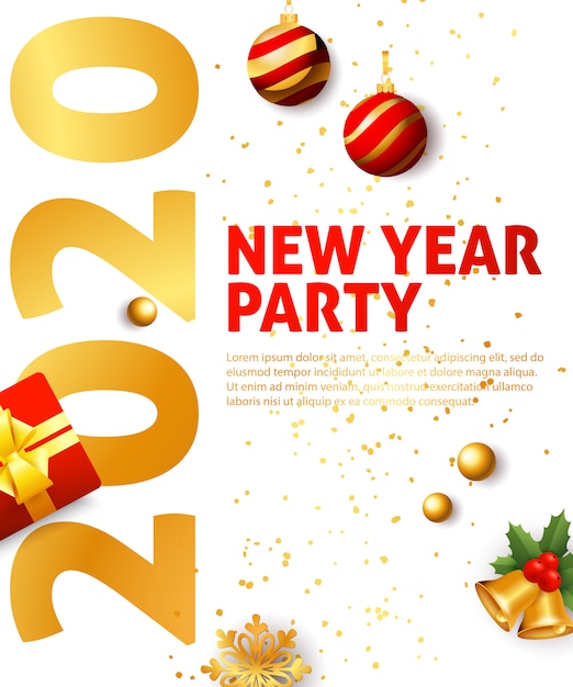 New Year Party poster template