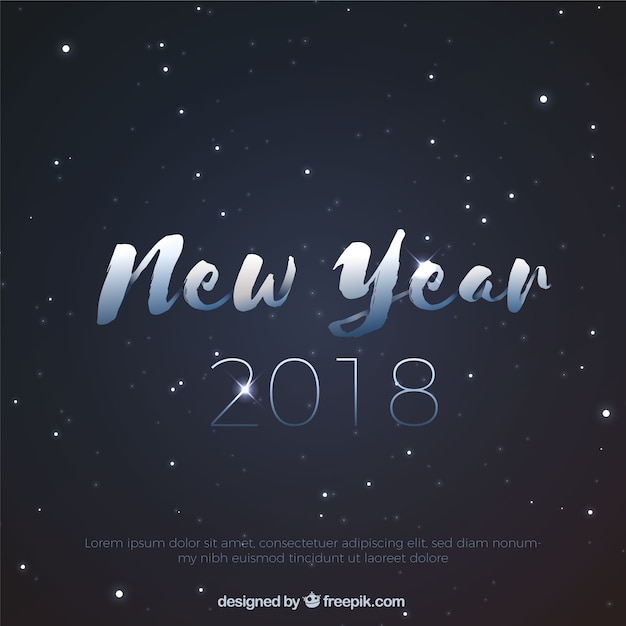 New year retro background with stars