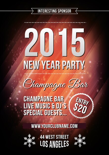 New year's eve party poster