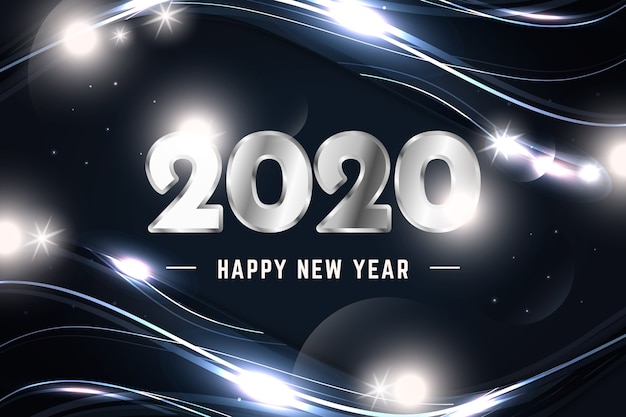 New year silver background