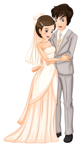 Free Vector newly-wed couple