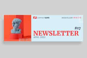 Free vector newsletter banner template design